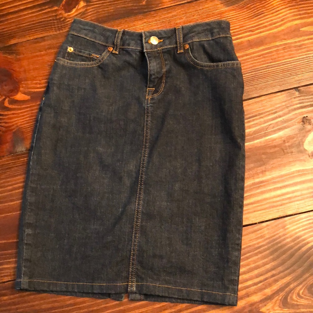 Zara denim pencil skirt